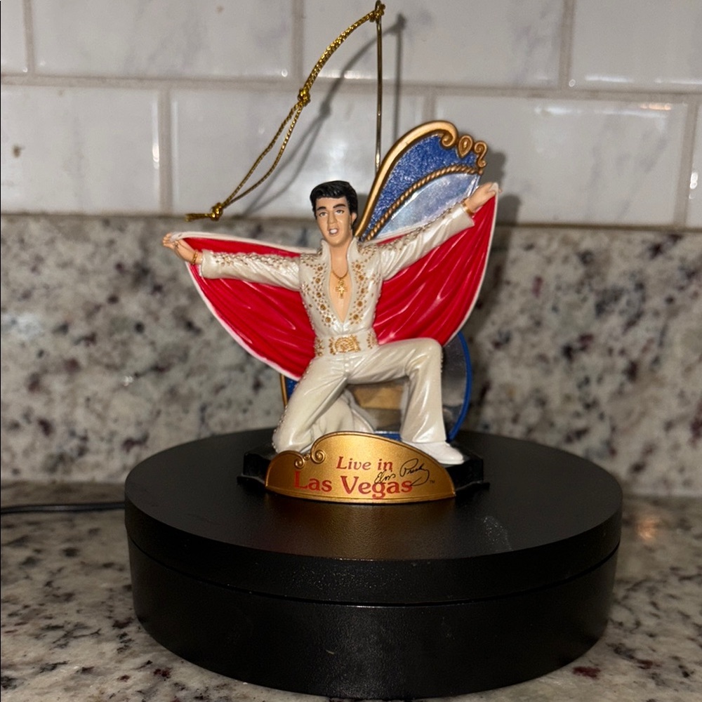 Elvis Presley Christmas ornament Vegas Performer Ornament - Red and Blue
